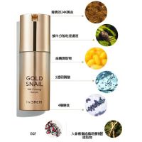 Укрепляющая сыворотка для лица с муцином улитки и 24К золотом THE SAEM Gold Snail Silk Firming Serum - вид 2 миниатюра