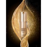 Укрепляющая сыворотка для лица с муцином улитки и 24К золотом THE SAEM Gold Snail Silk Firming Serum - вид 3 миниатюра