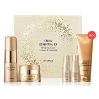 Набор уходовый антивозрастной с улиточным муцином THE SAEM Snail Essential EX Wrinkle Solution Essence & Cream Special Set