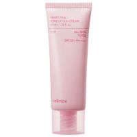 Выравнивающий солнцезащитный крем для сияния кожи CELIMAX Heart Pink Tone Up Sun Cream SPF50+ PA++++ - вид 1 миниатюра