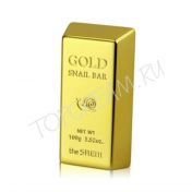 Мыло для умывания с экстрактом золота, муцина улитки, оливы THE SAEM Gold Snail Bar