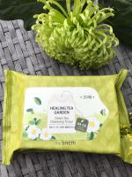 Очищающие салфетки с экстрактом зеленого чая, 20 шт. THE SAEM Healing Tea Garden Green Tea Cleansing Tissue 20 pcs - вид 3 миниатюра