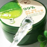 Экстраувлажняющий многофункциональный гель 99% Aloe Vera THE SAEM Jeju Fresh Aloe Soothing Gel 99%, 300 мл - вид 4 миниатюра