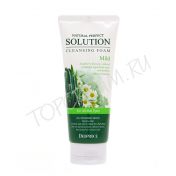 Мягкая пенка с экстрактами кактуса, ромашки и алоэ вера DEOPROCE Natural Perfect Solution Cleansing Foam Mild