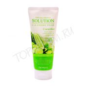 Пенка для умывания с экстрактом огурца DEOPROCE Natural Perfect Solution Cleansing Foam Cucumber