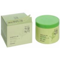 Массажный крем для лица с экстрактом зеленого чая WELCOS Kwailnara Green Tea Control Massage Cream