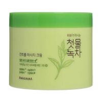 Массажный крем для лица с экстрактом зеленого чая WELCOS Kwailnara Green Tea Control Massage Cream - вид 1 миниатюра