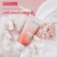 Гель-скраб для тела с экстрактом персика WELCOS Around Me Natural Scrub Body Wash Peach - вид 3 миниатюра