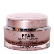 Восстанавливающий крем с добавлением жемчужного порошка для лица DERMAL Pearl Beauty Cream - вид 1 миниатюра